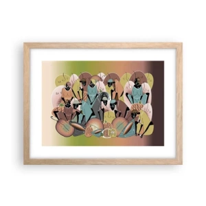 Pôster com moldura de carvalho claro - Uma grande festa se aproxima - 40x30 cm