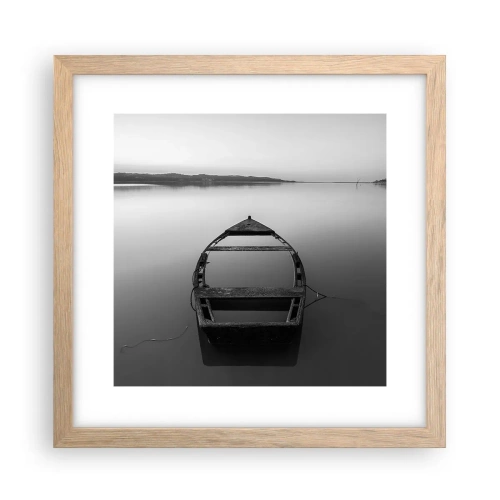 Pôster com moldura de carvalho claro - Saudade e melancolia - 30x30 cm