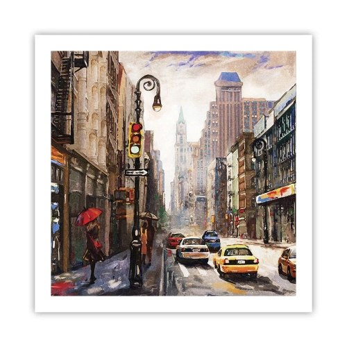 Pôster - Nova York – colorida também na chuva  - 60x60 cm