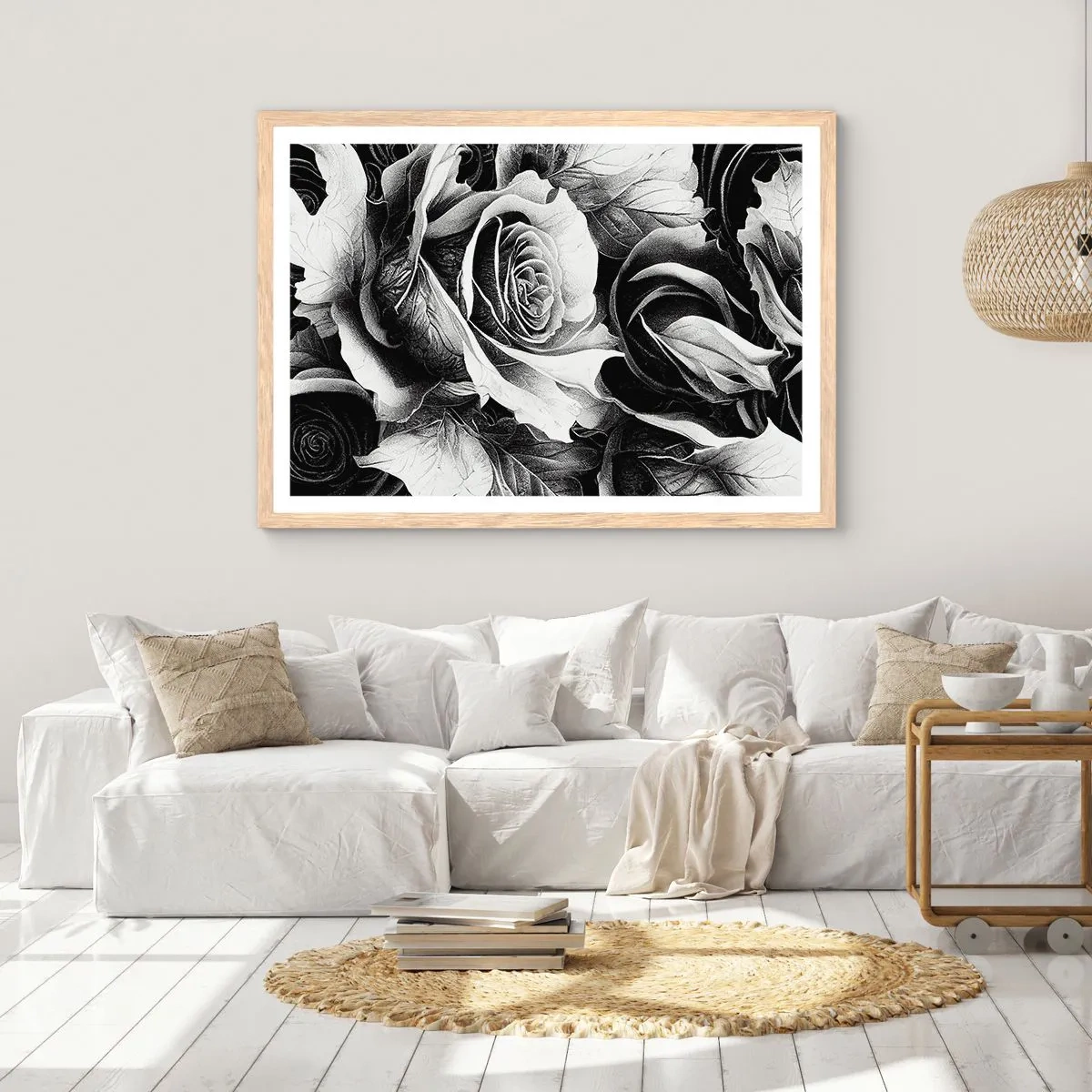 Pôster com moldura de carvalho claro - Sempre uma rainha - 100x70 cm