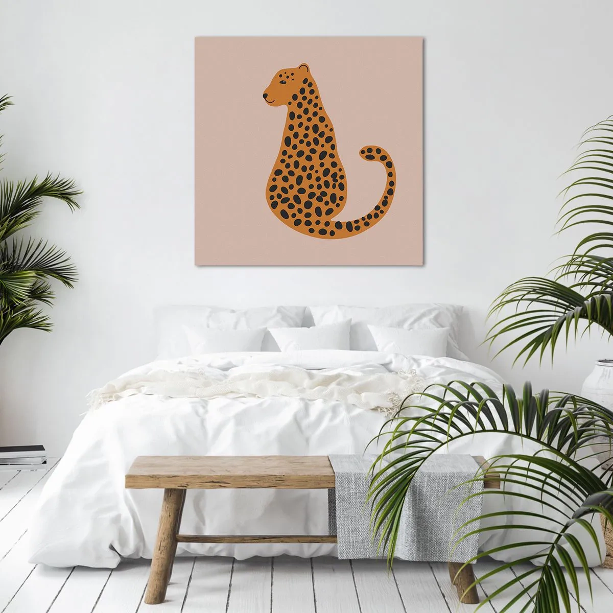 Quadro em tela - A estampa de leopardo está na moda - 30x30 cm
