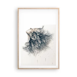 Pôster com moldura de carvalho claro - Ouvir o sussurro da árvore - 61x91 cm