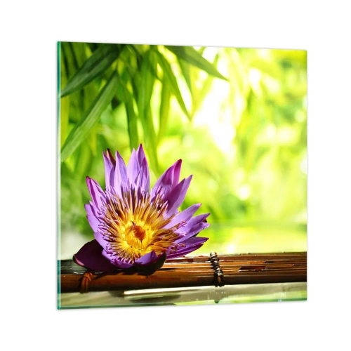 Quadro em vidro - Sob o sol asiático - 30x30 cm