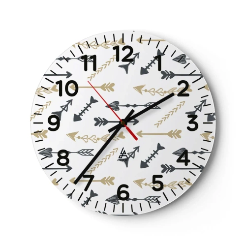 Relógio de parede - Relógio em vidro - O sonho do arqueiro - 40x40 cm