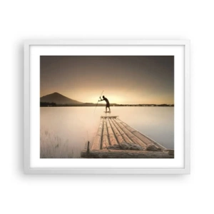 Pôster em moldura branca - Antes de descansar - 50x40 cm