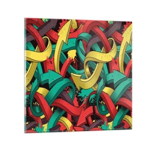 Quadro em vidro - Qual o caminho para o destino? - 40x40 cm