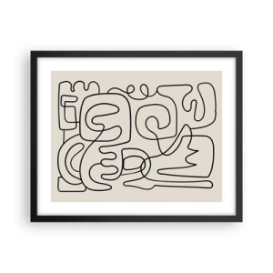 Pôster com moldura preta - Na trilha - 50x40 cm