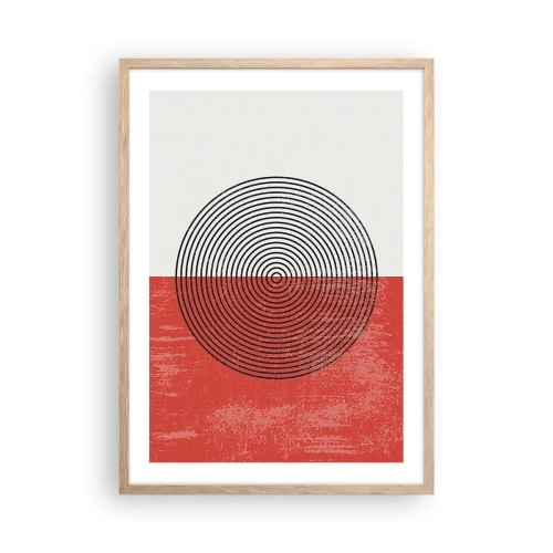 Pôster com moldura de carvalho claro - Direto ao ponto - 50x70 cm