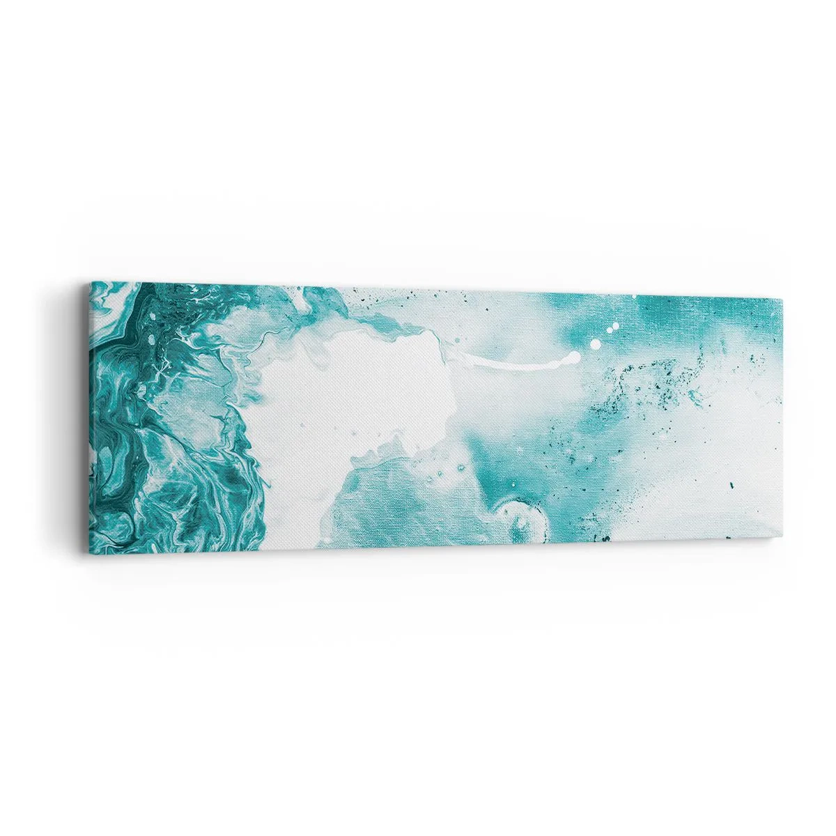 Quadro em tela - Inundado em azul - 90x30 cm