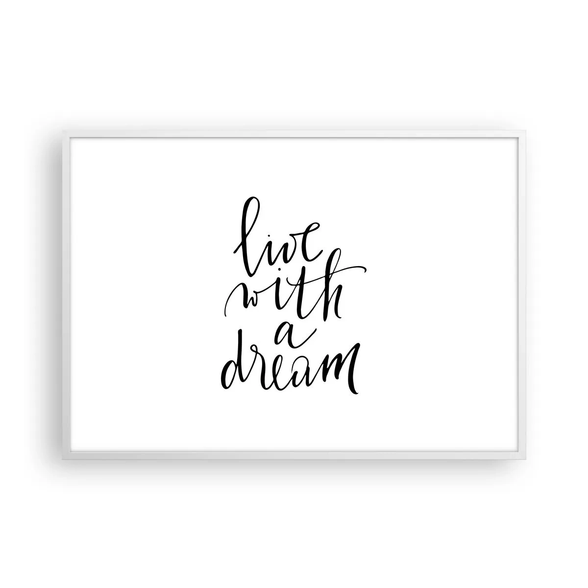 Pôster em moldura branca - Of course - 100x70 cm