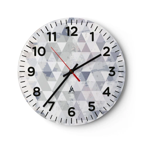Relógio de parede - Relógio em vidro - Em ritmo para três - 30x30 cm