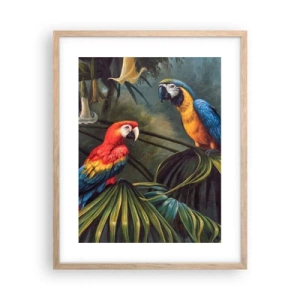 Pôster com moldura de carvalho claro - Romantismo nos trópicos - 40x50 cm