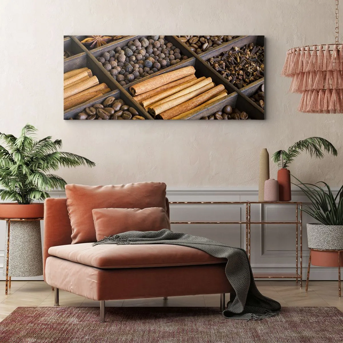 Quadro em tela - Um tesouro de aromas - 160x50 cm