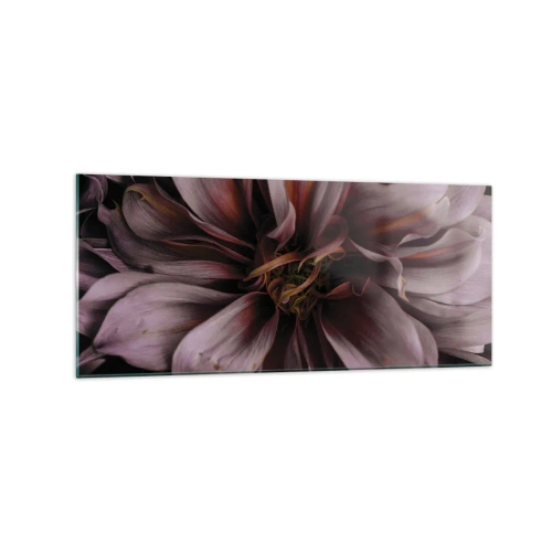 Quadro em vidro - Coração de flor - 120x50 cm