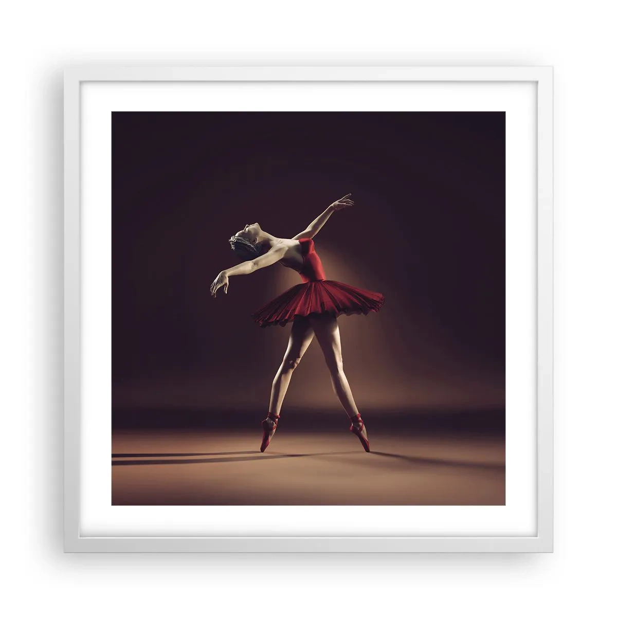 Pôster em moldura branca - Prima ballerina - 50x50 cm
