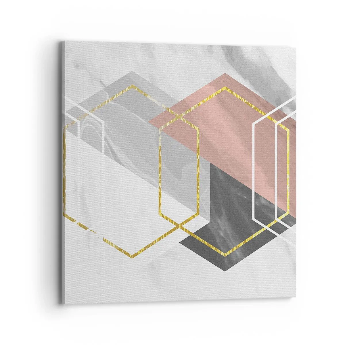 Quadro em tela - Composição em cadeia - 70x70 cm