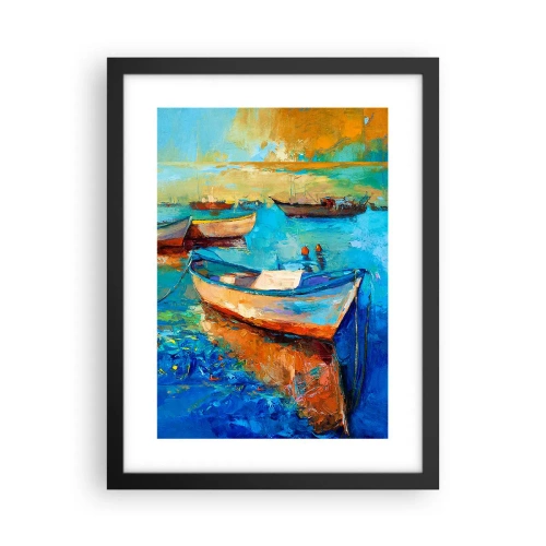 Pôster com moldura preta - Na baía do sul - 30x40 cm