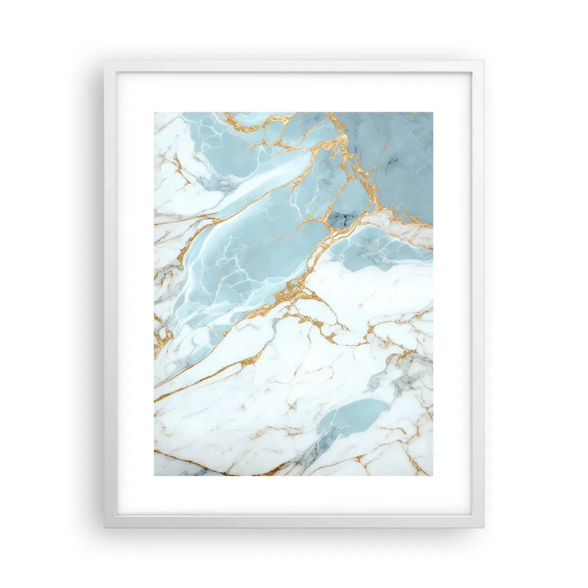 Pôster em moldura branca - Riqueza de pedra - 40x50 cm