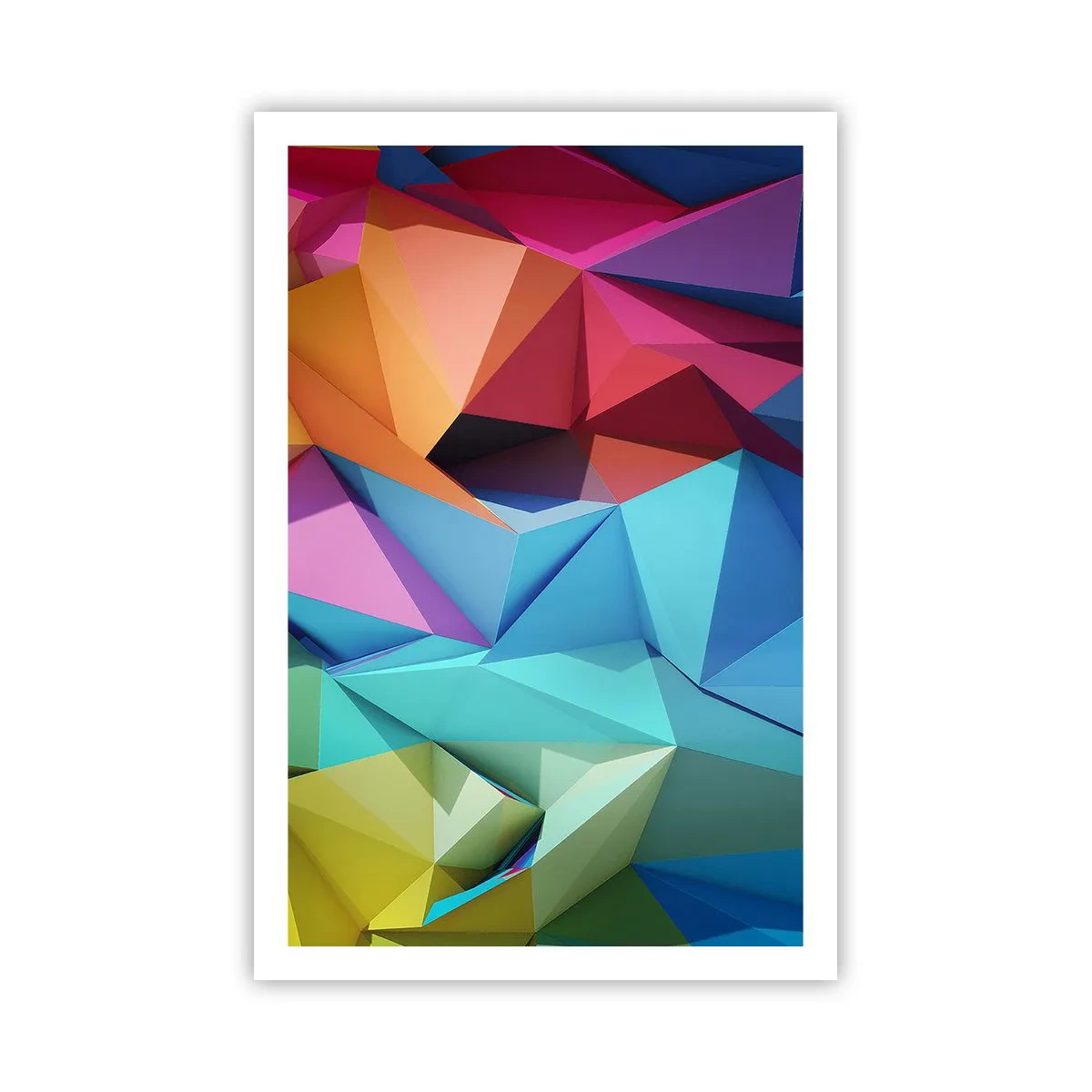 Pôster - Arco-íris de origami - 61x91 cm