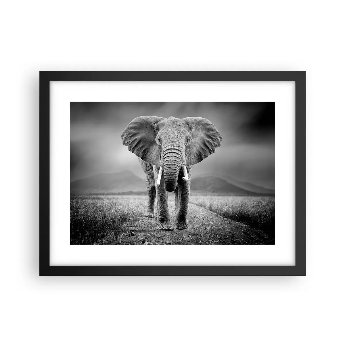 Pôster com moldura preta - O anfitrião dá as boas-vindas - 40x30 cm