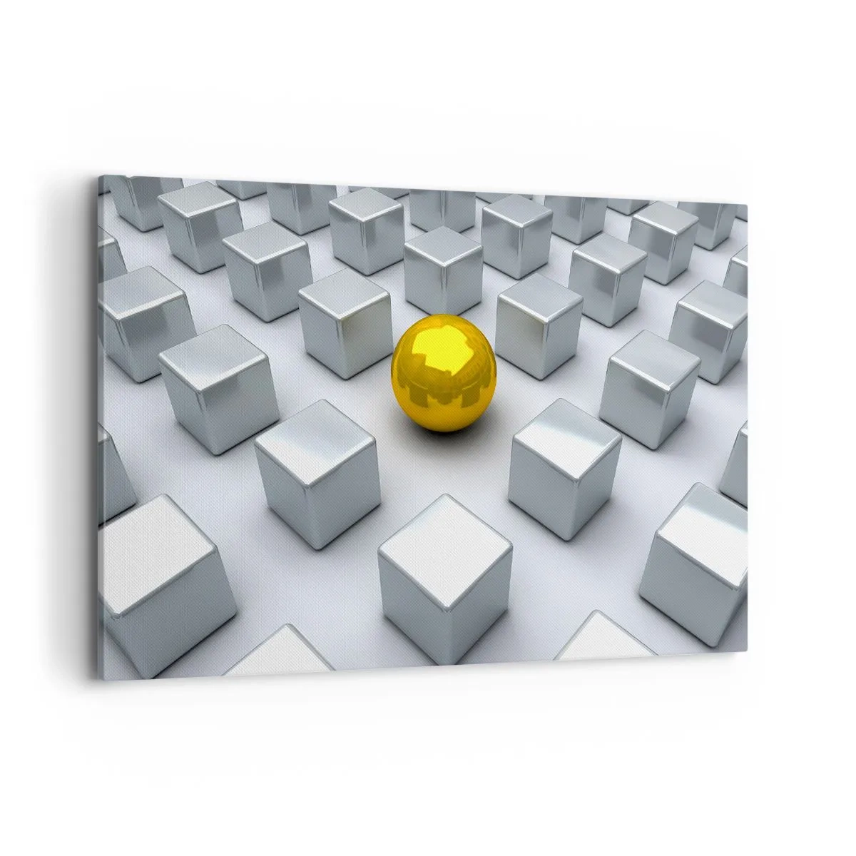 Quadro em tela - Por que eu? Obras de arte geométricas - 120x80 cm