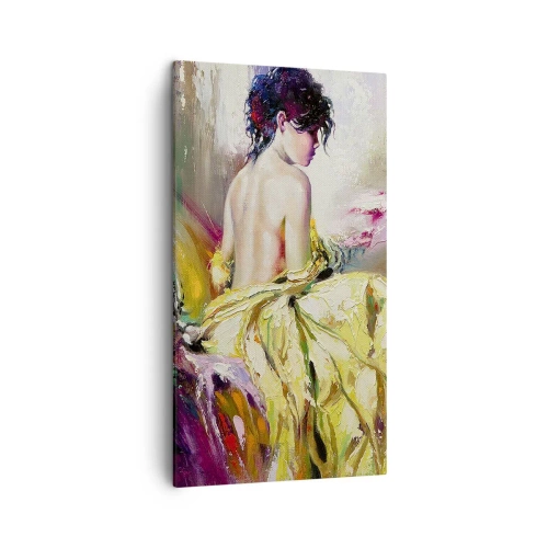 Quadro em tela - Entre a boca e a borda do copo - 45x80 cm