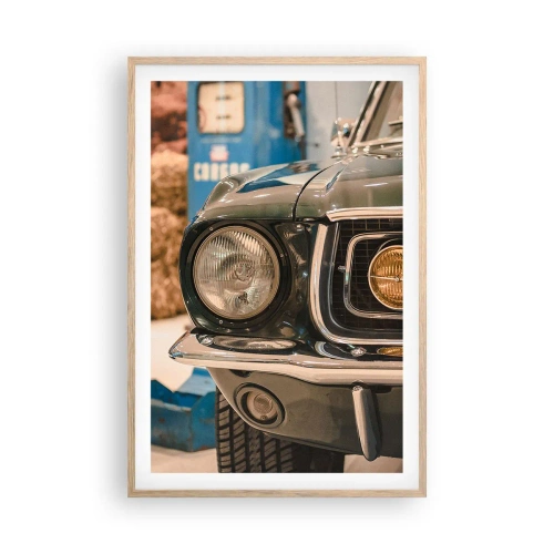 Pôster com moldura de carvalho claro - Encontro com uma lenda - 61x91 cm