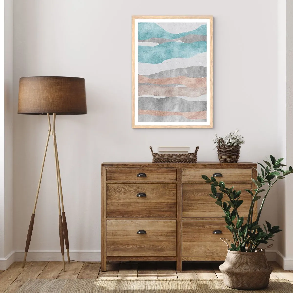 Pôster com moldura de carvalho claro - Um estudo de proximidade - 70x100 cm