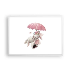 Pôster em moldura branca - Isso é amor - 70x50 cm