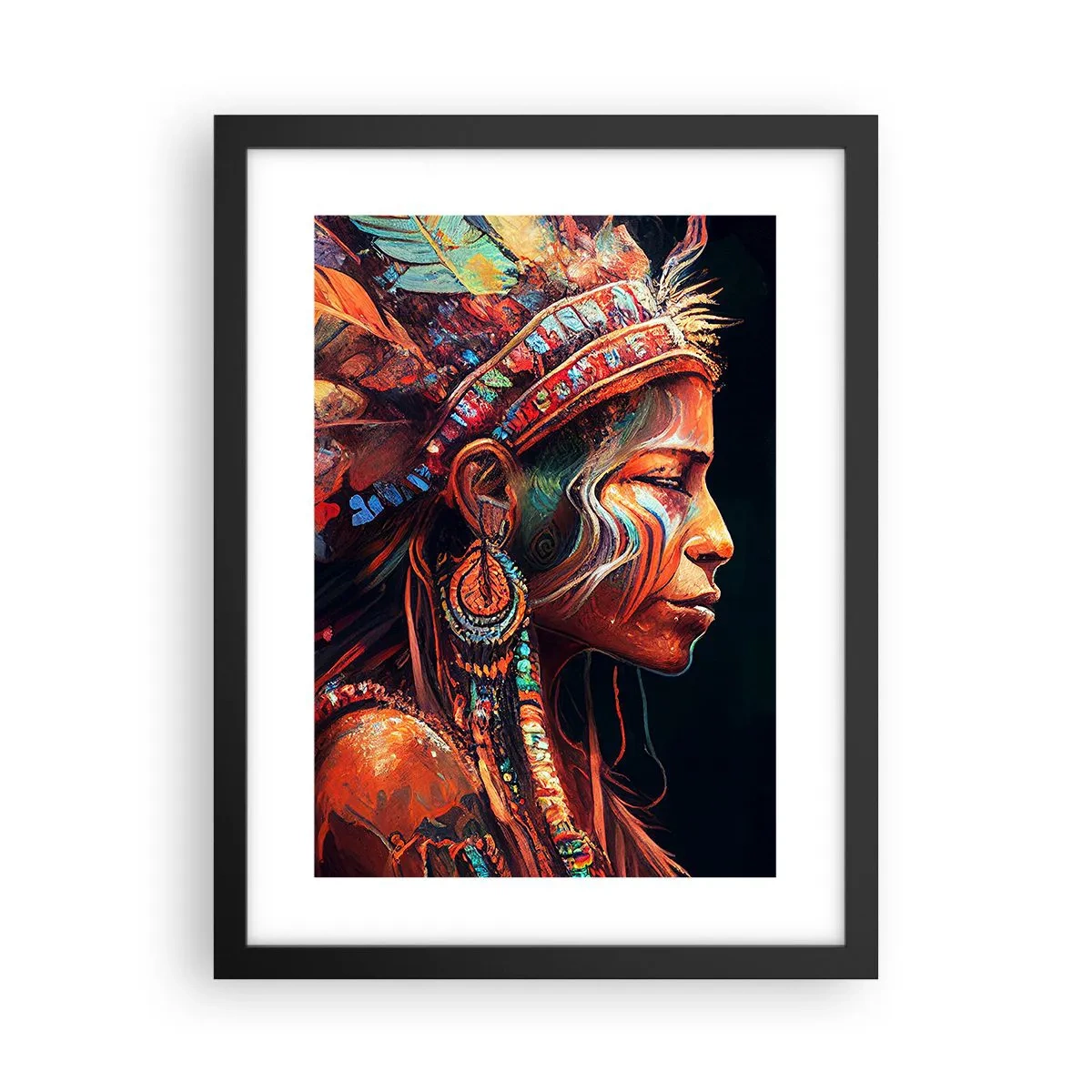 Pôster com moldura preta - Ritual mágico - 30x40 cm