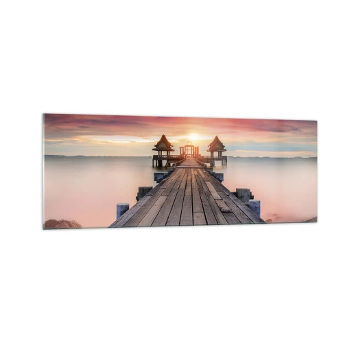 Quadro em vidro - De oeste para leste - 140x50 cm