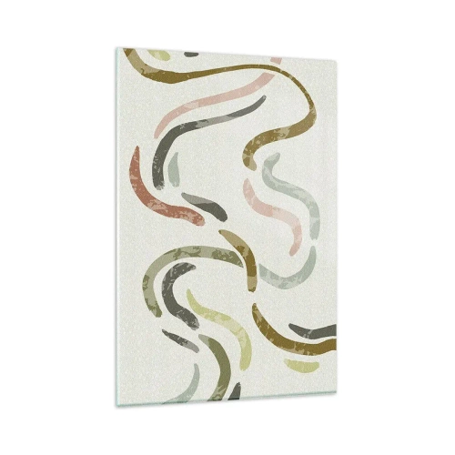 Quadro em vidro - Uma alegre dança de abstração - 80x120 cm