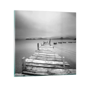 Quadro em vidro - Além das montanhas, além dos mares - 50x50 cm