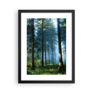 Pôster com moldura preta - Radiante de manhã - 30x40 cm