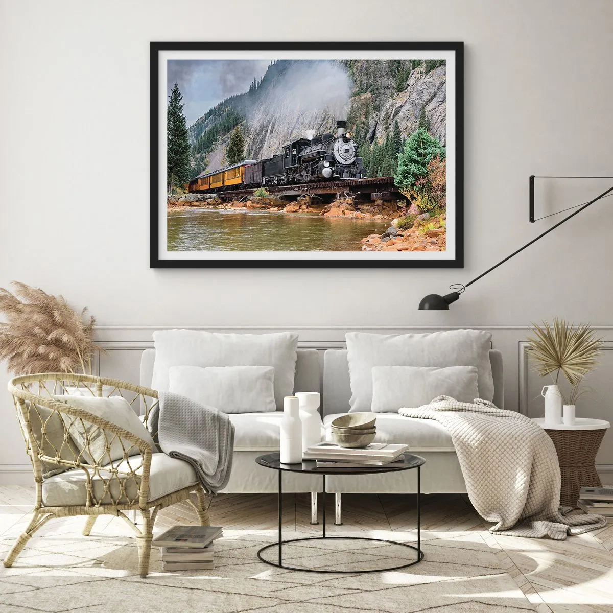 Pôster com moldura preta - Para onde? Onde? - 40x30 cm