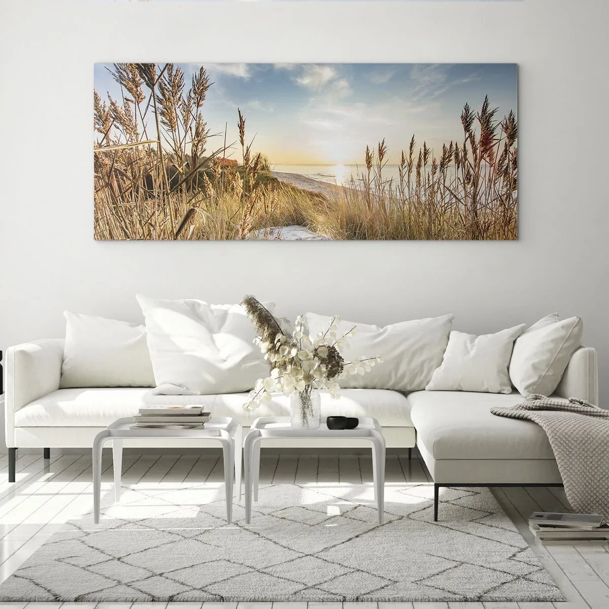 Quadro em vidro - Praia do Norte - 100x40 cm