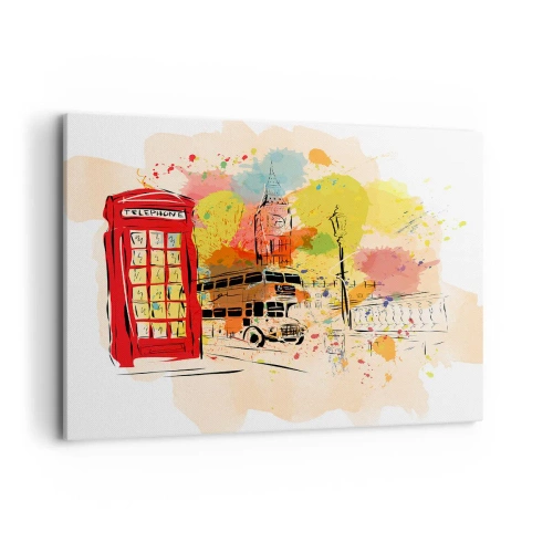 Quadro em tela - A cidade da variedade - 120x80 cm