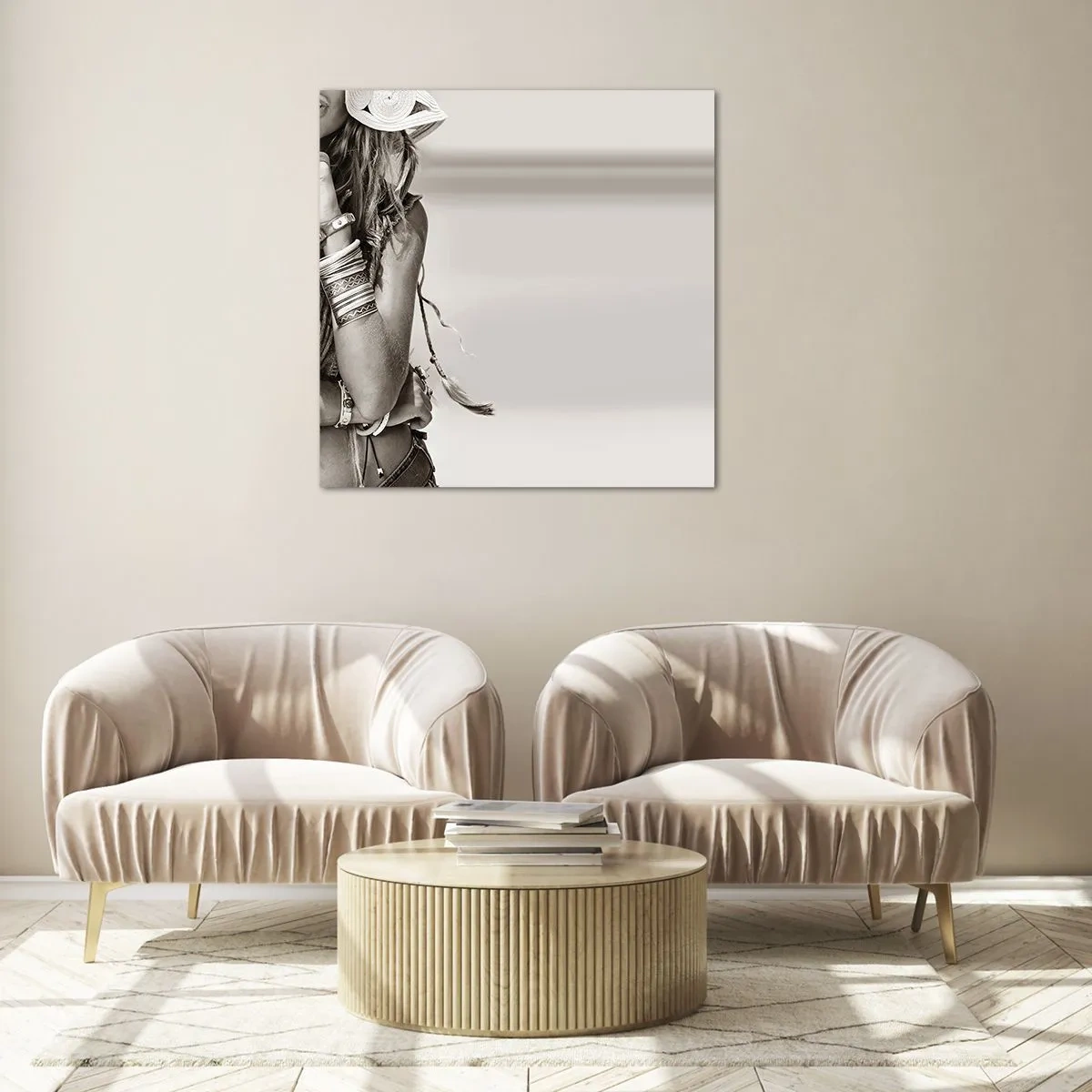 Quadro em vidro - Como uma menina - 30x30 cm