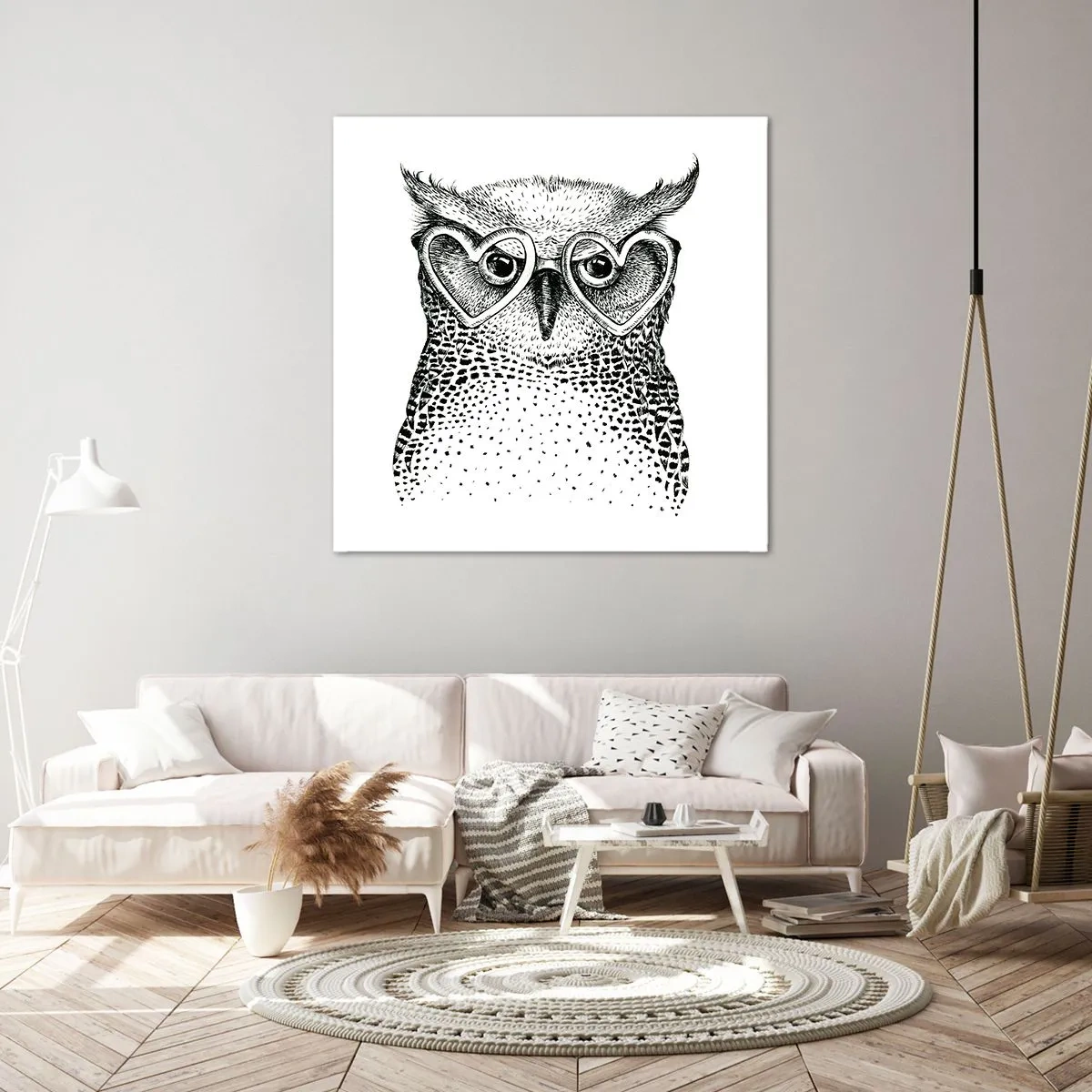 Quadro em tela - Sabiamente e amorosamente - 70x70 cm