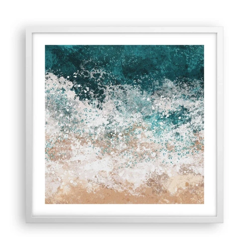 Pôster em moldura branca - Histórias do mar - 50x50 cm