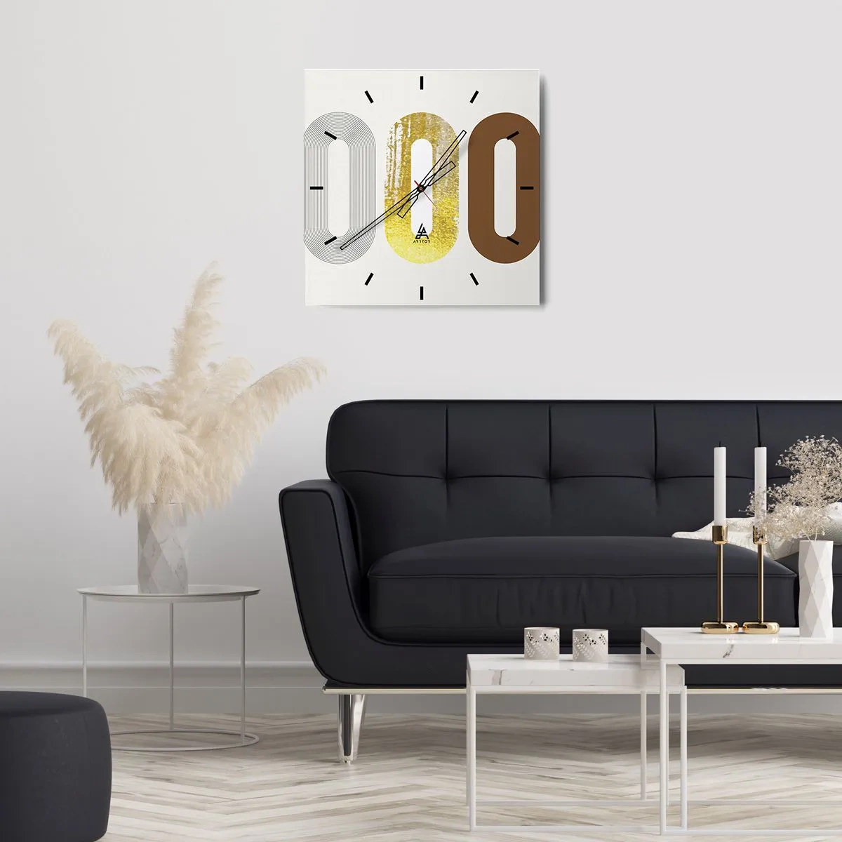 Relógio de parede - Relógio em vidro - Uuu! - 30x30 cm