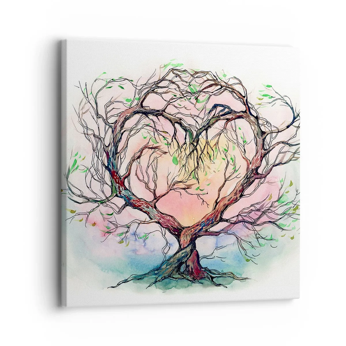 Quadro em tela - Juntos contra os vendavais - 30x30 cm