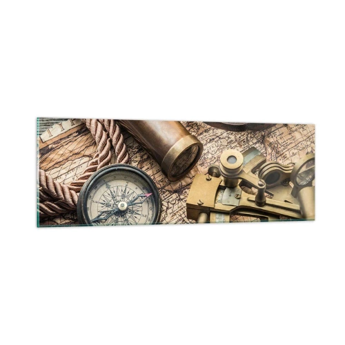 Quadro em vidro - Definir um rumo - 90x30 cm