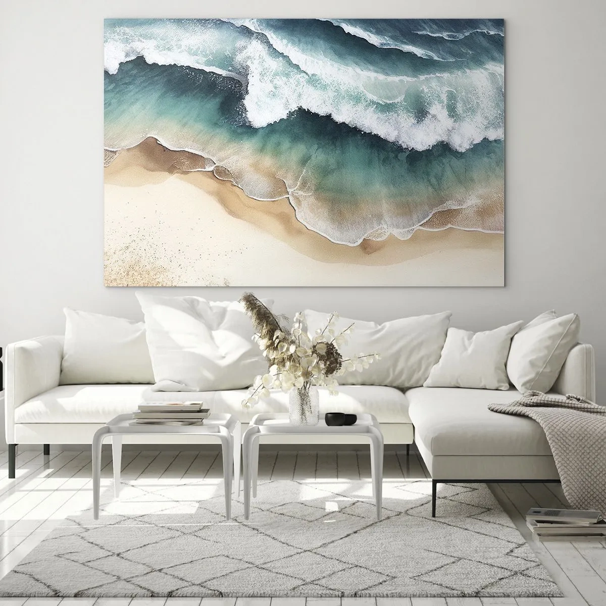 Quadro em vidro - O eterno encontro - 70x50 cm