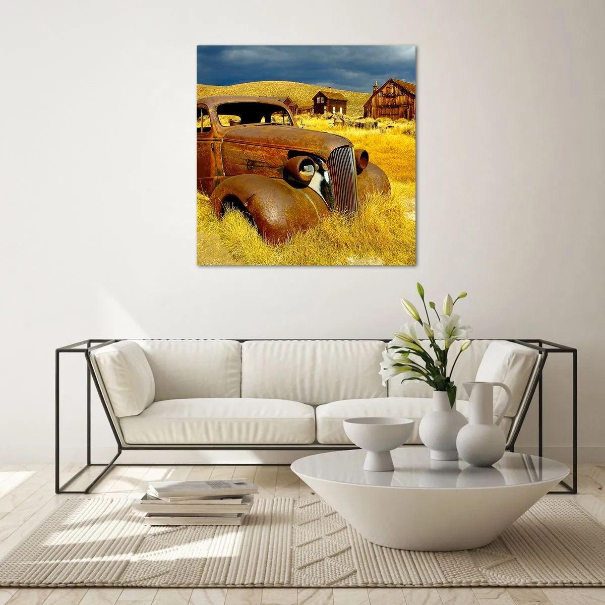 Quadro em vidro - Um merecido descanso - 70x70 cm