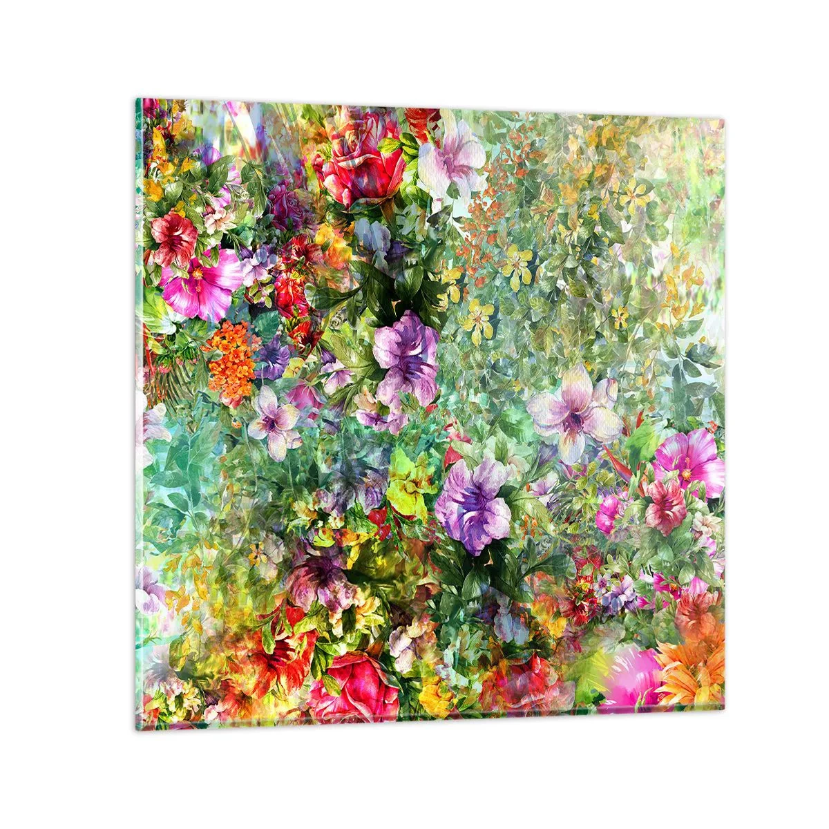Quadro em vidro - Nas flores para a perdição - 30x30 cm