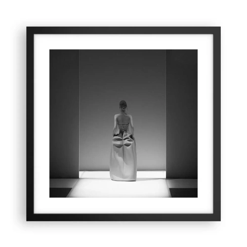 Pôster com moldura preta - Simplicidade refinada - 40x40 cm