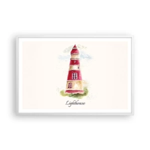 Pôster em moldura branca - Sempre há clima - 91x61 cm