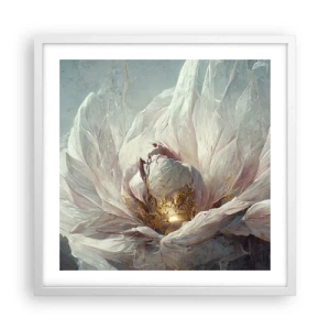 Pôster em moldura branca - Floresce uma vez a cada cem anos - 50x50 cm