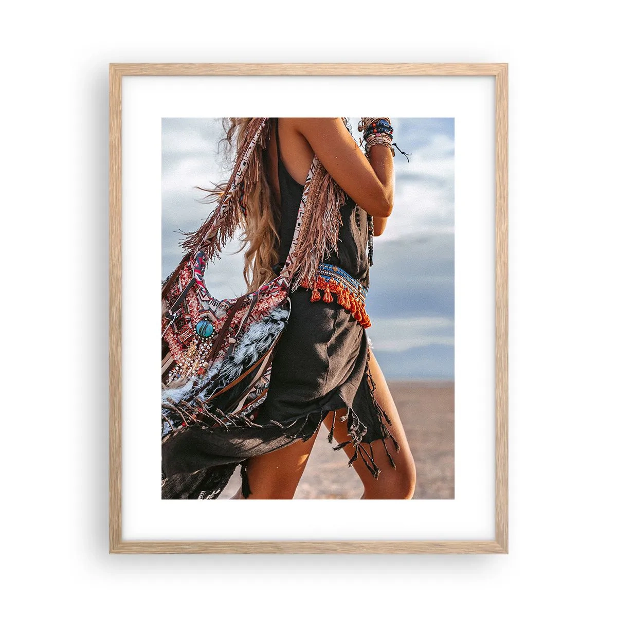 Pôster com moldura de carvalho claro - Namorada do Xamã - 40x50 cm